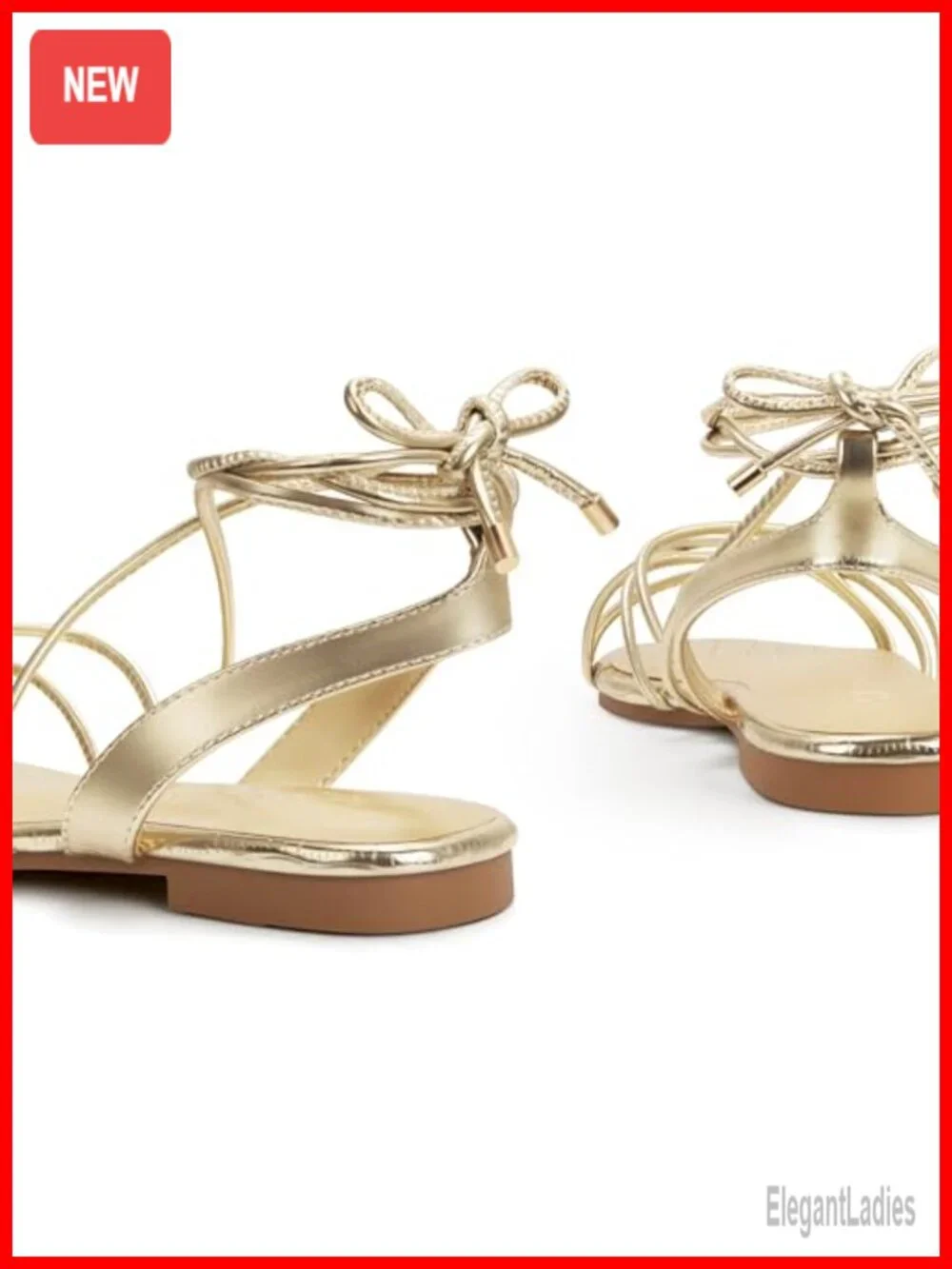 Women's Lace Up Flat Sandals Gladiator Wrap Open Toe Tie Up Summer Flats